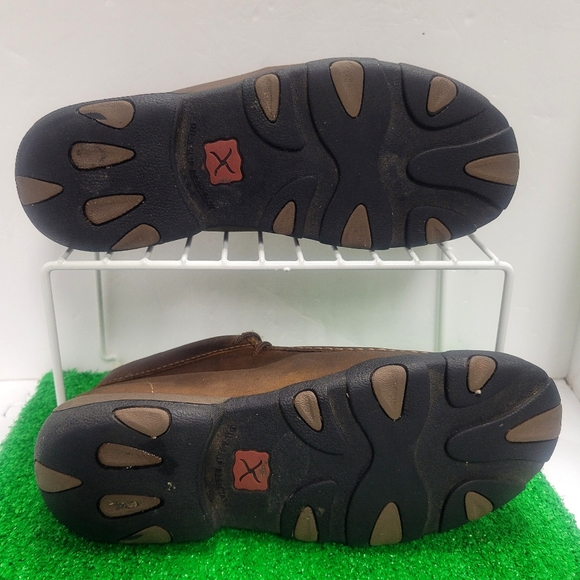 Twisted X Boots MDMSD01 Mens Brown Leather Driving Moccasin Moc Chukka Shoes 9 M - Picture 5 of 7